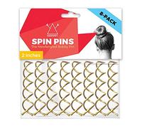 Hawwwy Spiral Bobby Pins 8 Pack Spin Pins, Easy & Fast Bun Maker Twist Hair Pins for Women Kids, Updo Hair Accessories, Messy Bun Tool, Perfect Small Bun Bobbypins Bobbie Fashion (Or 2 pouces)
