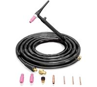 haxiaoer Torche de soudage TIG WP-17V - Torche TIG pour machines à souder à bâton/MIG - Câble de 3 m avec connecteur rapide de 10-25 mm² et adaptateur 35-50 mm² - Comprend un étui et un kit