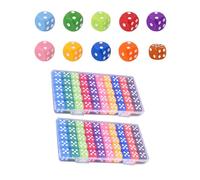 HAXIHA 100 Pièces 16mm Dés de Couleurs 6 Face Dés Jeu de Dés,Dés Polyédriques,Dés de Coin arrondis,10 Couleurs,6 Face Dés Jouer à des Jeux,Dés Jeux de Table ou l'enseignement des mathématiques