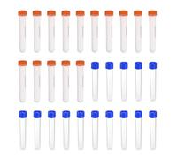 HAXIHA 10ml Tubes à Essai Gradués Tube a Essai Plastique,Tube à Échantillons avec Bouchon à Vis,pour Laboratoire,Cryotubes En Plastique,Bleu&Orange 30 Pièces