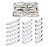 HAXIHA 150 Pièces Argent Broches de Sécurité,Épingles de Barres,avec Trous Fermoirs à Epingles Secure Retour Fermoir,pour Insigne de Bijoux deartisanat de Bricolage Travaux Manuels, 20mm/25mm/32mm