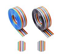 HAXIHA 2 Rouleaux De Câbles Ruban Plat,16pin/20pin Câble Plat de Couleur d'arc-en-ciel,pas de 1,27 mm Câble en ruban arc-en-ciel IDC,pour Connecteurs 2,54 mm 6 Mètre
