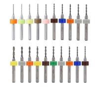 HAXIHA 20 Pcs PCB Micro Forets,Carbure de Tungstène Micro Forets Set 0,5 à 1,4 mm et 1,5 à 2,4 mm Mini Twist Drill Bits Pour Circuit Imprimé,Ambre,Fabrication de Bijoux Gravure CNC