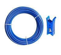 HAXIHA 20M Tuyau d'alimentation en Eau Tube 1/4" Tuyau eau Frigo,Purificateurs d'eau à Connexion Rapide Raccords,pour réfrigérateur et Machine à Glace Systèmes d'eau à Osmose Inverse-Bleu