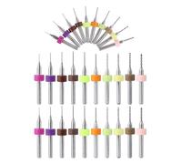 HAXIHA 30 Pcs PCB Micro Forets 0,3mm-1,2mm Carbure de Tungstène Micro Forets Set,Mini Twist Drill Bits Pour Circuit Imprimé,Ambre,Fabrication de Bijoux Gravure CNC