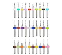 HAXIHA 30 Pcs PCB Micro Forets,Carbure de Tungstène Micro Forets Set 0,1 à 1,0 mm et 1,1 à 2,0 mm et 2,1 à 3,0 mm Mini Twist Drill Bits Pour Circuit Imprimé,Ambre,Fabrication de Bijoux Gravure CNC