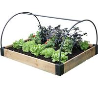 Haxnicks Bed010102 Cadre de lit surélevé | Cadre de Soutien Solide pour couvertures en Tissu de Protection des Plantes | Multicolore, 120 x 100 x 50 cm