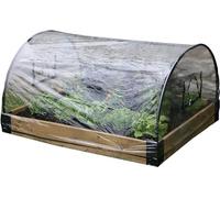 Haxnicks Bed010103 Housse de Protection Contre Les intempéries | Réchauffe Le Sol | Protège Les Plantes tendres | Mini Serre | Blanc, 1,2 m x 1 m x 50 cm