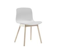 HAY About a Chair AAC 12 - blanc - chêne savonné - patins standards en plastique