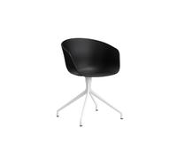 HAY About a Chair AAC 20 - blanc - patins standards en plastique - black 2.0