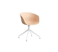 HAY About a Chair AAC 20 - blanc - patins standards en plastique - pale peach 2.0