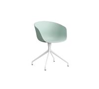 HAY About a Chair AAC 20 - dusty mint 2.0 - blanc - patins standards en plastique