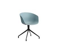 HAY About a Chair AAC 20 - noir - patins standards en plastique - dusty blue 2.0