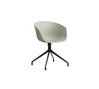 HAY About a Chair AAC 20 - noir - patins standards en plastique - pastel green 2.0