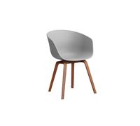 HAY About a Chair AAC 22 - concrete grey 2.0 - noyer verni (à base d'eau) - patins standards en plastique