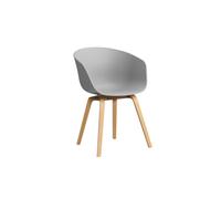 HAY About a Chair AAC 22 - concrete grey 2.0 - vernis à base d'eau - patins standards en plastique