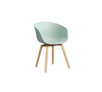 HAY About a Chair AAC 22 - dusty mint 2.0 - vernis à base d'eau - patins standards en plastique