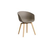HAY About a Chair AAC 22 - khaki 2.0 - vernis à base d'eau - patins standards en plastique