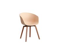 HAY About a Chair AAC 22 - patins standards en plastique - noyer verni (à base d'eau) - pale peach 2.0