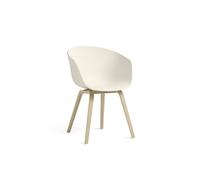 HAY About a Chair AAC 22 - patins standards en plastique - vernis à base d'eau - blanc crème