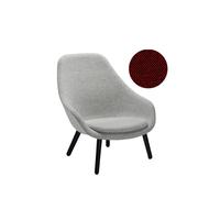 HAY About A Lounge Chair High AAL 92 - vernis noir à base d'eau - Hallingdal 596 - rouge/noir
