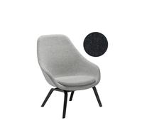 HAY About A Lounge Chair High AAL 93 - Hallingdal 180 - noir moucheté - vernis noir à base d'eau