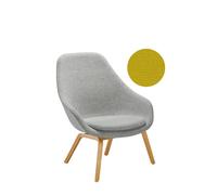 HAY About A Lounge Chair High AAL 93 - Hallingdal 457 - moutarde - vernis à base d'eau