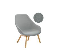 HAY About A Lounge Chair High AAL 93 - Steelcut Trio 153 - gris clair - vernis à base d'eau