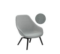 HAY About A Lounge Chair High AAL 93 - Steelcut Trio 153 - gris clair - vernis noir à base d'eau