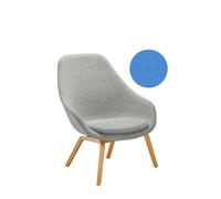 HAY About A Lounge Chair High AAL 93 - vernis à base d'eau - Remix 743 - bleu