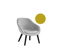 HAY About A Lounge Chair Low AAL 82 - vernis noir à base d'eau - Hallingdal 457 - moutarde