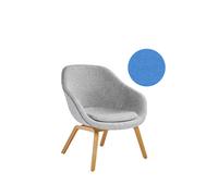 HAY About A Lounge Chair Low AAL 83 - chêne verni clair - Remix 743 - bleu