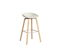 HAY About a Stool AAS 32 - Hauteur d'assise 75 cm - patin en feutrine - melange cream 2.0 - vernis à base d'eau - repose-pied acier inoxydable