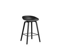 HAY About a Stool AAS 32 - patins plastique - Hauteur d'assise 65 cm - repose-pied noir - vernis noir à base d'eau - black 2.0
