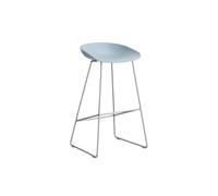 HAY About a Stool AAS 38 - Hauteur d'assise 75 cm - patins standards en plastique - acier inoxydable - slate blue 2.0