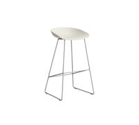 HAY About a Stool AAS 38 - melange cream 2.0 - acier inoxydable - patins en feutre - Hauteur d'assise 75 cm