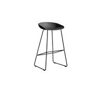HAY About a Stool AAS 38 - patins standards en plastique - 85 cm - noir clair - noir