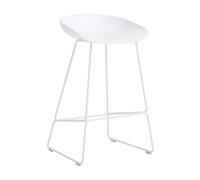 HAY About a Stool AAS 38 - patins standards en plastique - Hauteur d'assise 65 cm - white 2.0 - blanc