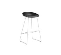 HAY About a Stool AAS 38 - patins standards en plastique - Hauteur d'assise 75 cm - black 2.0 - blanc
