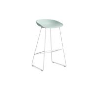 HAY About a Stool AAS 38 - patins standards en plastique - Hauteur d'assise 75 cm - dusty mint 2.0 - blanc