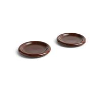 HAY Assiette Barro Burgundy. Ø18 cm. lot de 2