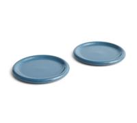 HAY Assiette Barro Dark blue. Ø24 cm lot de 2