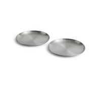 HAY Assiette Outdoor Market Acier inoxydable. Ø26 cm. lot de 2