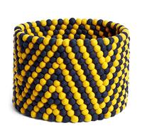HAY Bead Chefron Panier en Laine Jaune Hauteur 27 cm Ø 40 cm