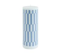 HAY Bougie Column Candle large 25 cm Light blue-dusty blue check