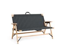 HAY Canapé pliable Outdoor Market Black-beige. 2-places