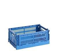 HAY Colour Crate 541444 Boîte de transport S en polypropylène recy e couleur bleu électrique Dimensions : 26,5 x 17 x 10 cm