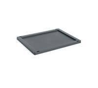 HAY Colour Crate lock plastic medium Charcoal