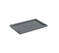 HAY Colour Crate lock plastic small Charcoal
