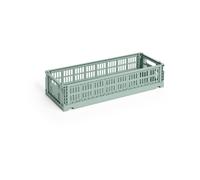 HAY Colour Crate Mini Oblong 13x34.5 cm Sage green